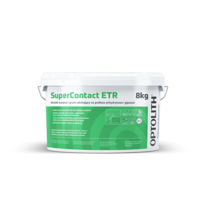 Optolith SuperContact ETR - Mostek sczepny i grunt odcinający na podłoża anhydrytowe i gipsowe